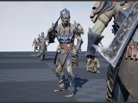 Orc unreal unity 19 animations rig in maya 3D Model