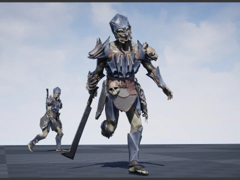 Orc unreal unity 19 animations rig in maya 3D Model