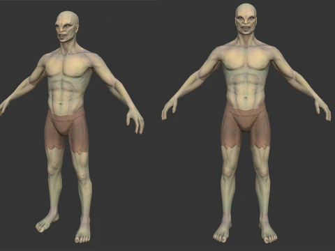 Orc unreal unity 19 animations rig in maya 3D Model