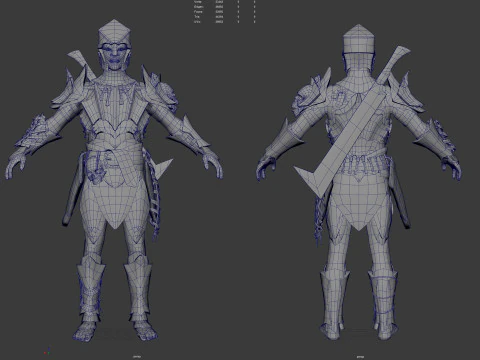Orc unreal unity 19 animations rig in maya 3D Model