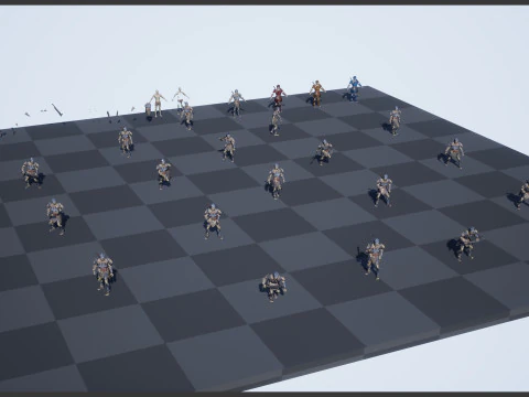 Orc unreal unity 19 animations rig in maya 3D Model