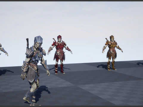 Orc unreal unity 19 animations rig in maya 3D Model