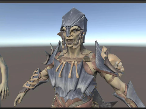 Orc unreal unity 19 animations rig in maya 3D Model