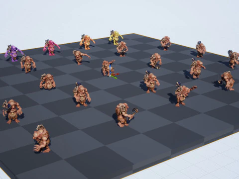 Maya 中的 Troll Unreal Unity 20 动画装备 3D 模型