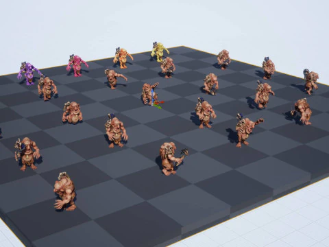 Maya 中的 Troll Unreal Unity 20 动画装备 3D 模型