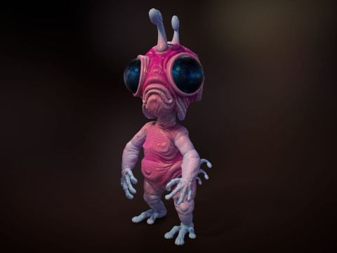 Alien dragonfly unreal unity 19 анімаційна установка в Maya 3D Модель