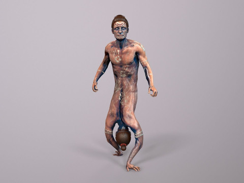 Сіамські близнюки unreal unity 18 animations rig в Maya 3D Модель