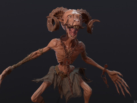 마야의 Devil Unreal Unity 13 애니메이션 리그 3D 모델