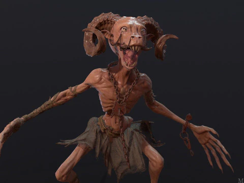 마야의 Devil Unreal Unity 13 애니메이션 리그 3D 모델