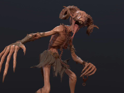 Devil unreal unity 13 animations rig in maya 3D Model