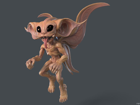 Pixie unidade irreal 22 anima&ccedil;&otilde;es rig em maya Modelo 3D