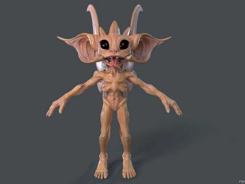 Pixie unreal unity 22 animations rig in maya 3D Model