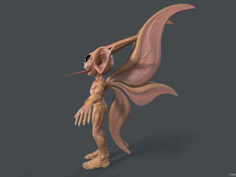 Pixie unreal unity 22 animations rig in maya 3D Model