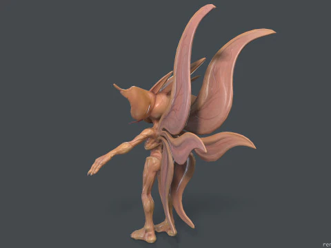 Pixie unreal unity 22 animations rig in maya 3D Model