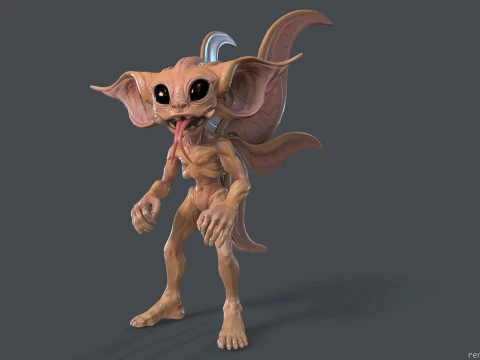 Pixie unreal unity 22 animations rig in maya 3D Model