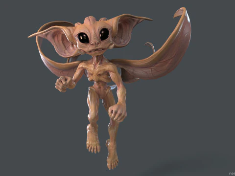 Pixie unreal unity 22 animations rig in maya 3D Model