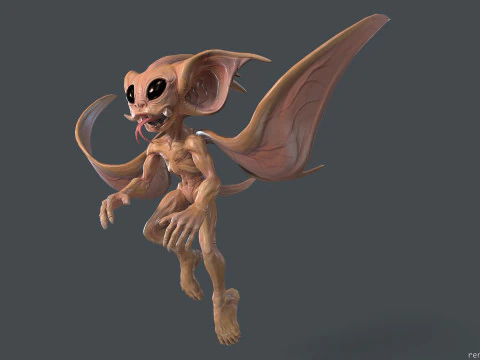 Pixie unreal unity 22 animations rig in maya 3D Model