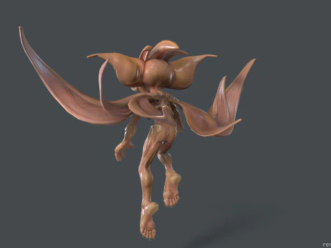 Pixie unreal unity 22 animations rig in maya 3D Model