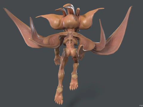 Pixie unreal unity 22 animations rig in maya 3D Model