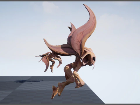 Pixie unreal unity 22 animations rig in maya 3D Model