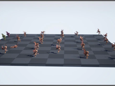 Pixie unreal unity 22 animations rig in maya 3D Model