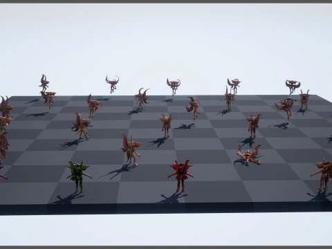 Pixie unreal unity 22 animations rig in maya 3D Model