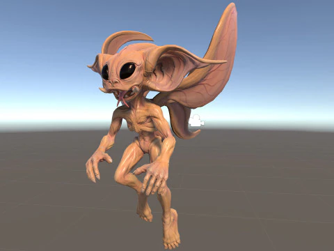 Pixie unreal unity 22 animations rig in maya 3D Model