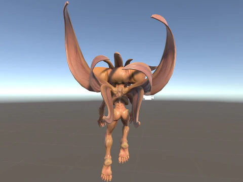 Pixie unreal unity 22 animations rig in maya 3D Model