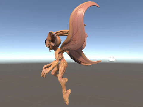 Pixie unreal unity 22 animations rig in maya 3D Model