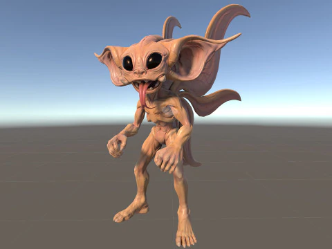 Pixie unreal unity 22 animations rig in maya 3D Model