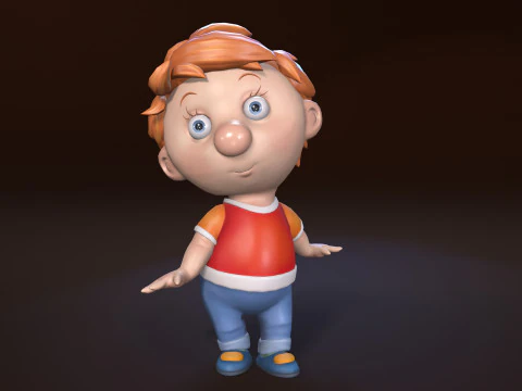 Boy unreal unity 19 animations rig in maya 3D Model