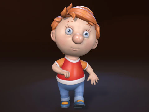 Boy unreal unity 19 animations rig in maya 3D Model
