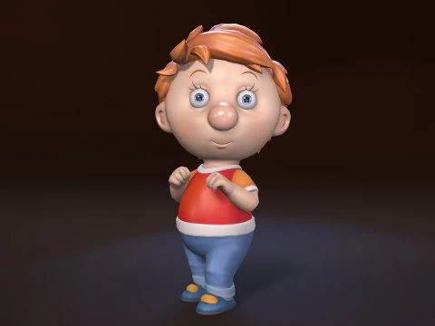 Boy unreal unity 19 animations rig in maya 3D Model