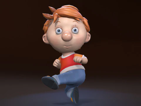 Boy unreal unity 19 animations rig in maya 3D Model