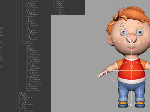 Boy unreal unity 19 animations rig in maya 3D Model