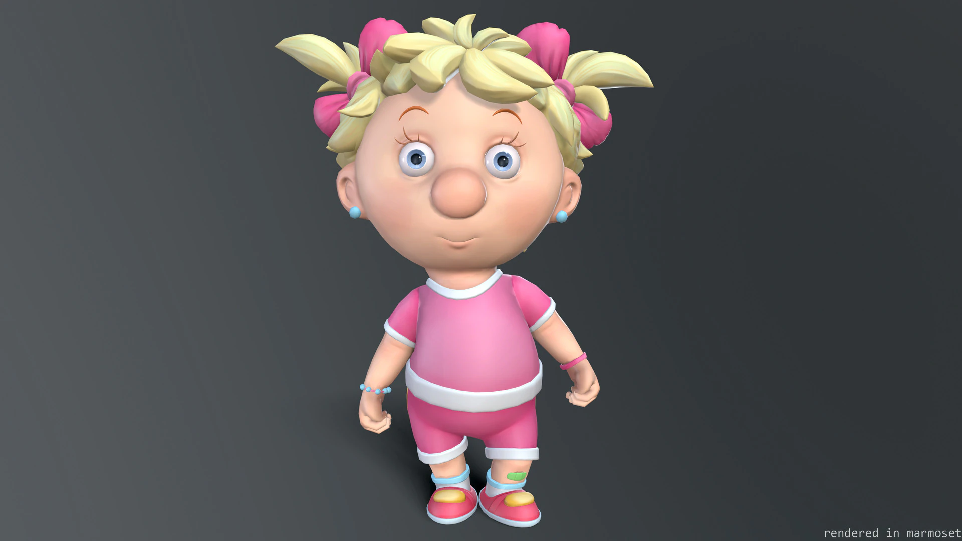 Girl unreal unity 19 animations rig in maya 3D Model .c4d .max .obj .3ds .fbx .stl .blend 