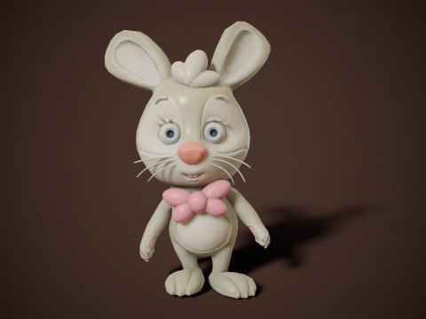 Coelho unidade irreal 17 anima&ccedil;&otilde;es rig em maya Modelo 3D