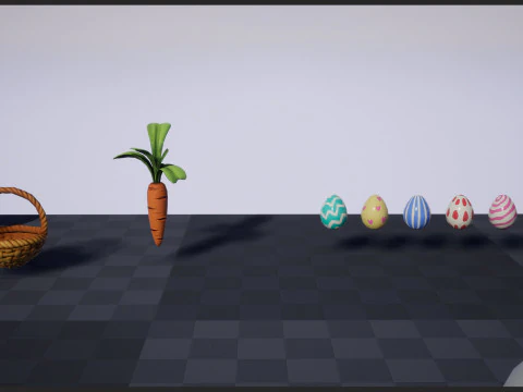 Rabbit unreal unity 17 animations rig in maya 3D Model