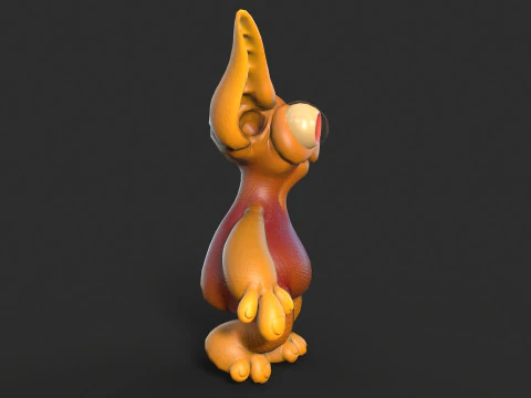 Cute monster unreal unity 19 animations fbx obj 3D Model