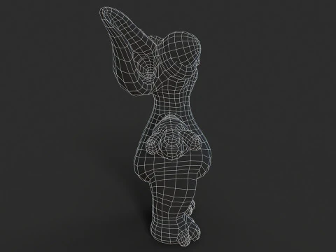 Cute monster unreal unity 19 animations fbx obj 3D Model