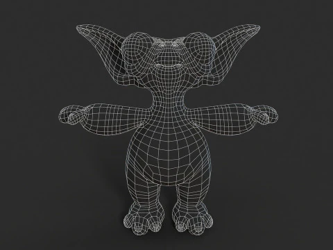Cute monster unreal unity 19 animations fbx obj 3D Model
