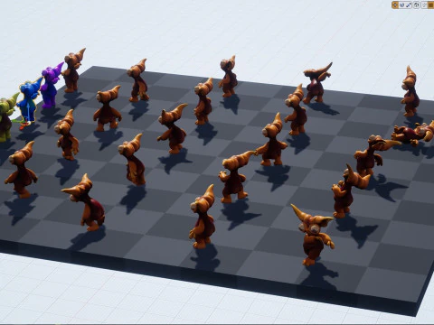 Cute monster unreal unity 19 animations fbx obj 3D Model