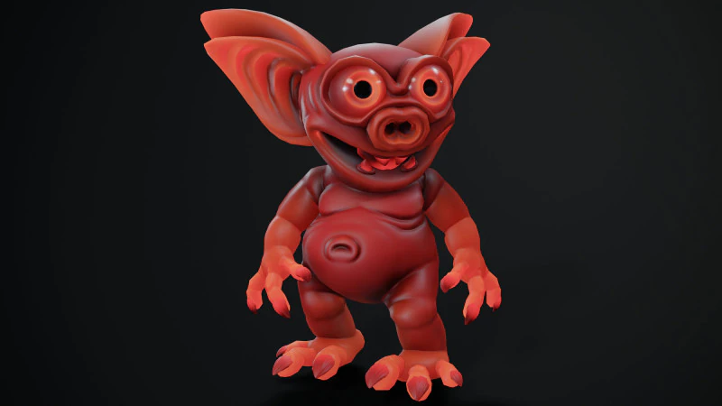 Demone stilizzato irreale unit&agrave; 18 animazioni rig in maya Modello 3D .c4d .max .obj .3ds .fbx .stl .blend 