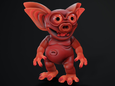 Maya'da stilize edilmiş iblis ger&ccedil;ek dışı birlik 18 animasyon te&ccedil;hizatı 3D Model