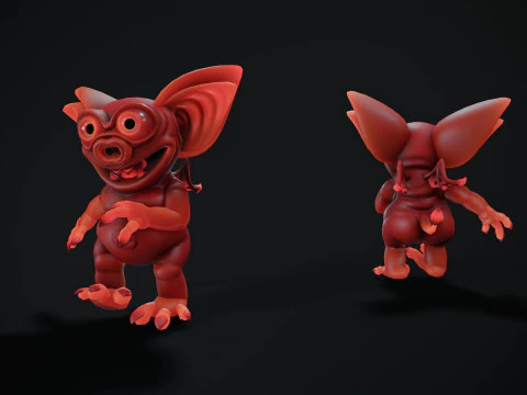 Demone stilizzato irreale unit&agrave; 18 animazioni rig in maya Modello 3D