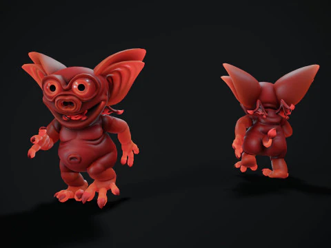 Demone stilizzato irreale unit&agrave; 18 animazioni rig in maya Modello 3D