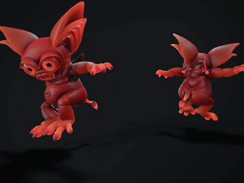 Demone stilizzato irreale unit&agrave; 18 animazioni rig in maya Modello 3D