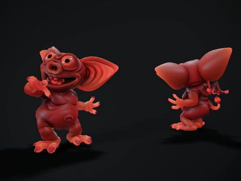 Demone stilizzato irreale unit&agrave; 18 animazioni rig in maya Modello 3D