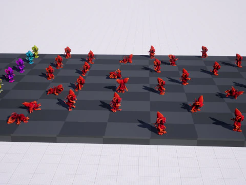 Demone stilizzato irreale unit&agrave; 18 animazioni rig in maya Modello 3D