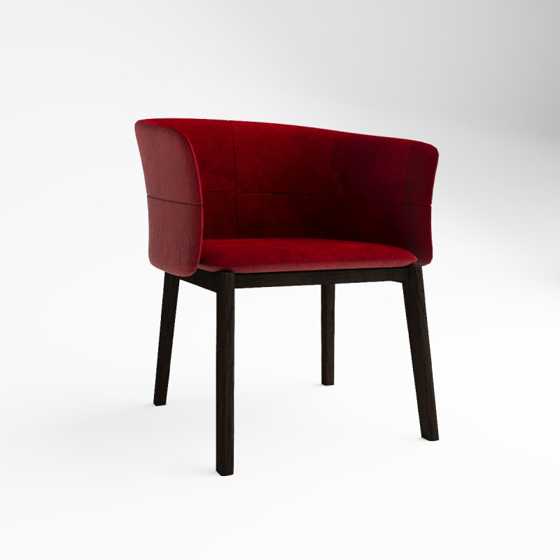 Soft Curve Lounge Chair 3D Model .c4d .max .obj .3ds .fbx .stl .blend 